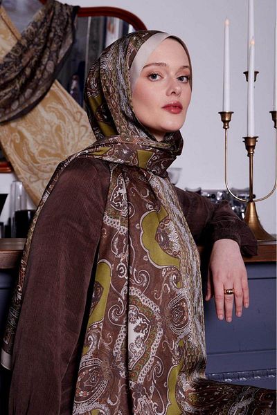 Levidor Indian Silk Shawl Green 443-05