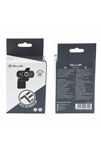 TELLUR Camera web Tellur Full HD, 2MP, autofocus, microfon, Negru