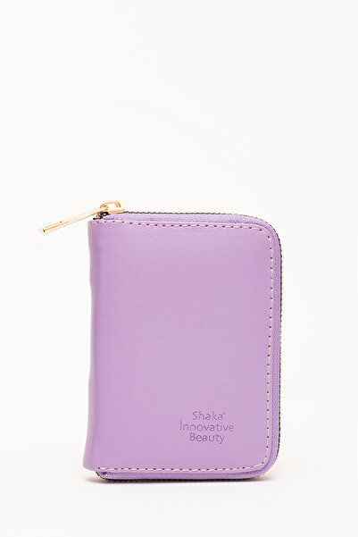 SHAKA Lila SHK63 Kartlıklı Bozuk Para Ve Kağıt Para Bölmeli Fermuarlı Şık Sun...