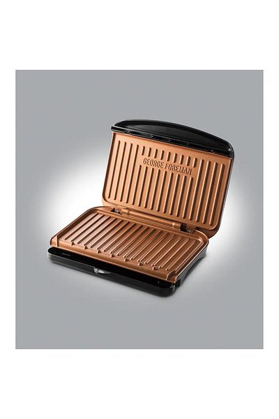 George Foreman Gratar electric George Foreman Fit Copper Medium 25811-56, 1630 W, Incalzire rapida, Negru/Cupru