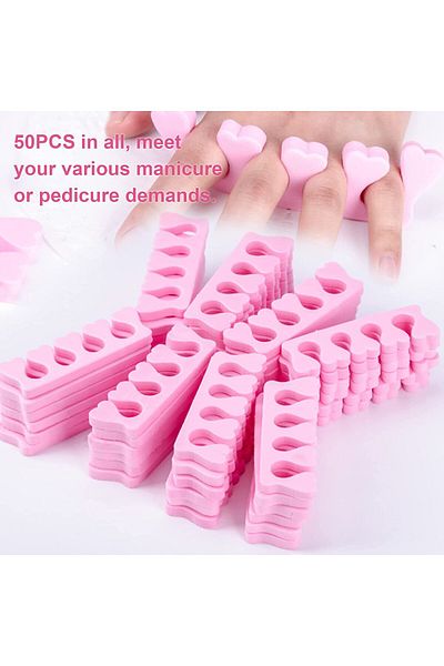 LA PERLA TECH 50PCS Soft Sponge Finger Toe Separator Divider Spacer