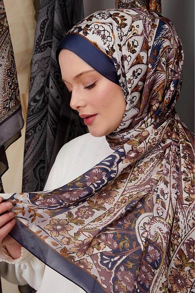 Levidor Indian Silk Shawl Dark Blue 411-03