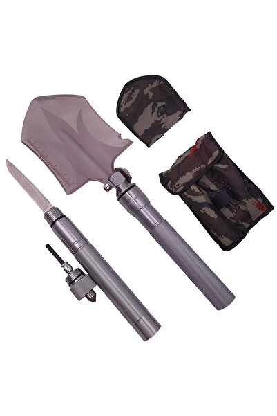 Depox multifunkční lopata, Hunting Society, 8 v 1, nerezová ocel, 62 cm, stří...