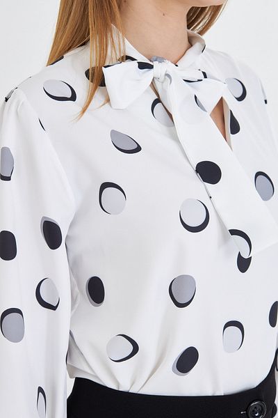 armonika Women's Gray Collar Tie Sleeve Elastic Blouse Arm-25K 001096