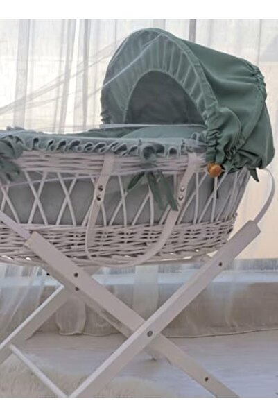 Generic Moses Baby Bassinet in Tiffany Color with Rocking Stand