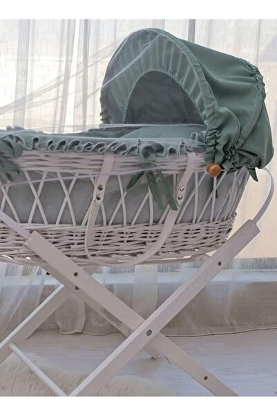 Generic Moses Baby Bassinet in Tiffany Color with Rocking Stand