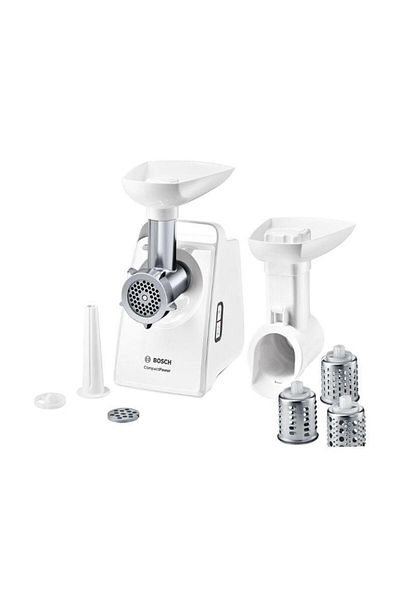 Bosch Masina de tocat carne Bosch CompactPower MFW3X13W, 500 W, 2.5 kg/min (Alb)