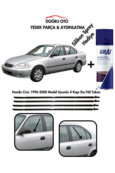 DOĞRU TİCARET AUTO PARTS Civic 4 Kapı Uyumlu Için Dış Cam Sıyırıcı Fitil Takı...