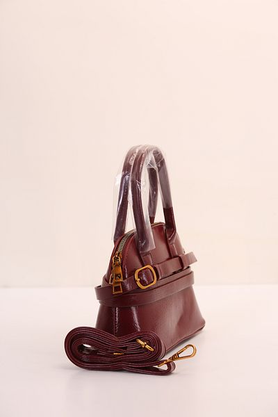 byFOX Fashion Belt Buckle Detailed D Model Hand and Shoulder Bag with Antique Accessories