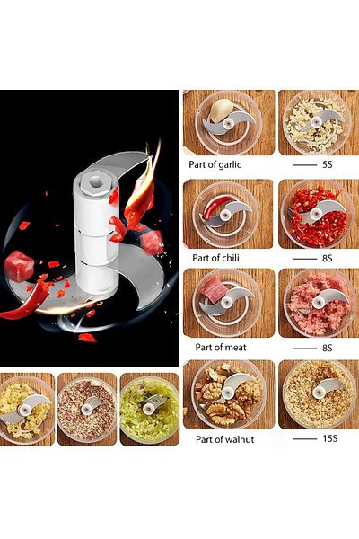 COOYA Electric Mini Food Processor, with USB Charging, for Vegetables, Fruits, Baby Food, Meat(250ml)
