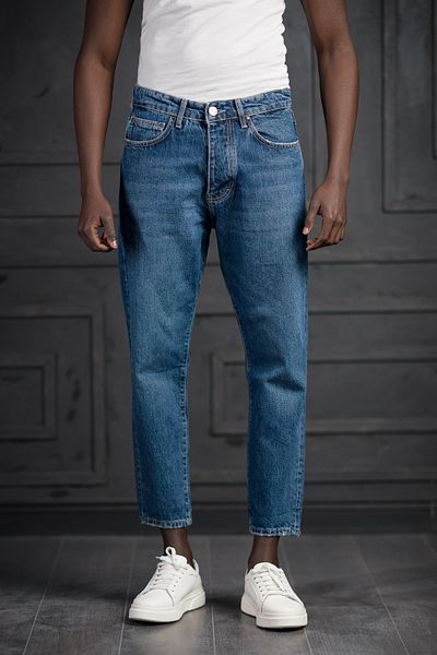 FBI Βαμβακερό Stone Wash Boyfriend (MOM JEAN) Τζιν