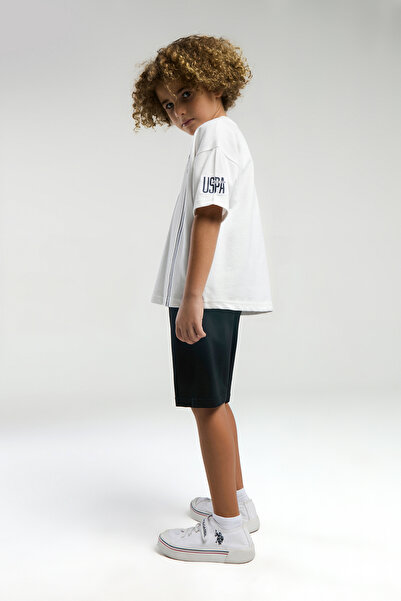 U.S. Polo Assn. Erkek Çocuk Beyaz Pijama Takımı 50310796-VR013