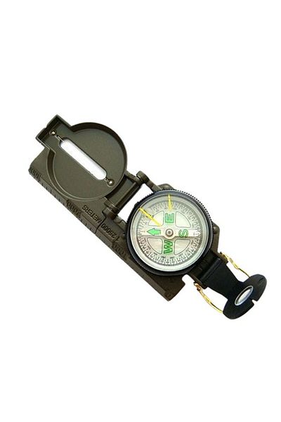 Depox Busolă metalică IdeallStore®, Căutător de Lumi, 17 cm, lupă inclusă, verde