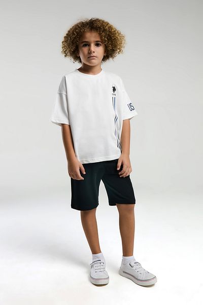 U.S. Polo Assn. Set pijamale albe pentru băiat 50310796-VR013