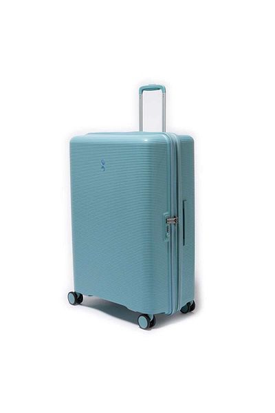 Echolac Forza 65cm 4 Double Wheel Hardcase Expandable Check-in Luggage Trolley Coastal Blue