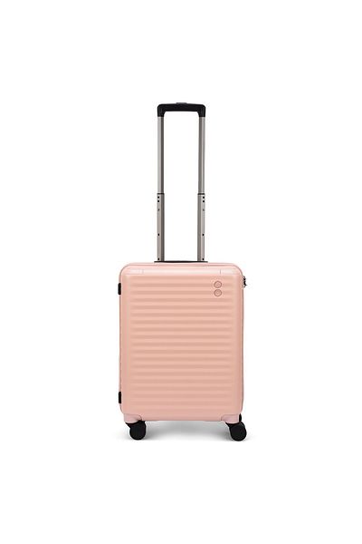 Echolac Celestra 55cm Hardcase Non-Expandable 4 Double Wheel Cabin Luggage Trolley Slate Pink