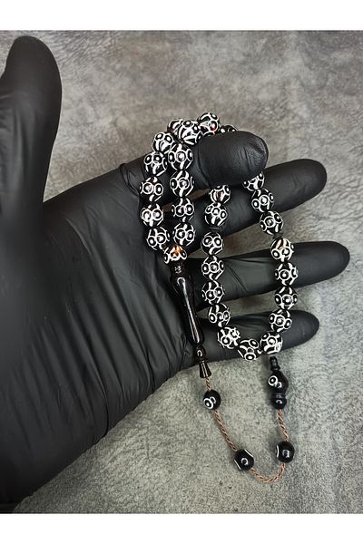 Mos Tespih Kuka Natural Rosary with High-End Embroidered System