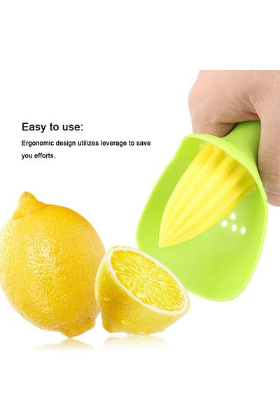 COOYA Lemon Squeezer with Splash Guard and Core Catcher, Mini Juicer for Household Kitchen Appliances