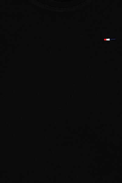 U.S. Polo Assn. Erkek Çocuk Siyah Basic Bisiklet Yaka Tişört 50306548-VR046