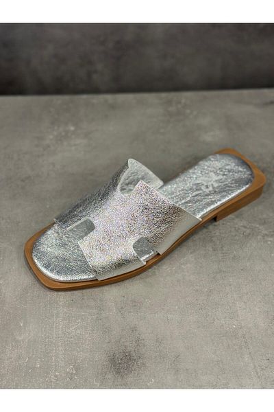 Zeyn Handmade Genuine Leather Lame Slippers