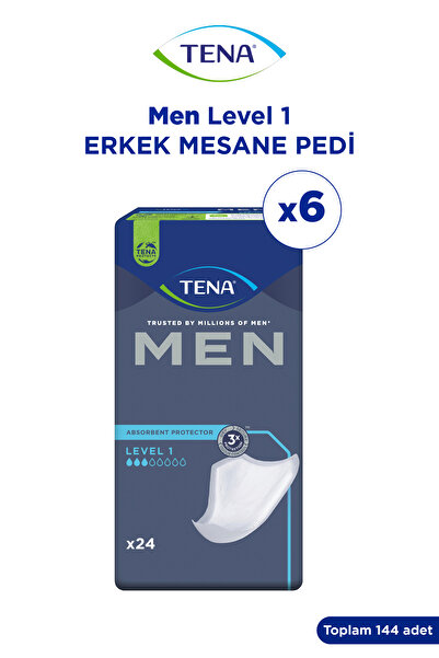 TENA Men Level-1, Erkek Mesane Pedi, 3 Damla, 24'lü 6 Paket 144 Adet