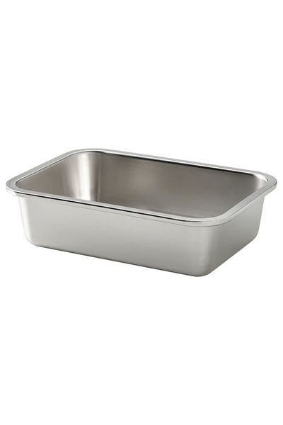 IKEA 365+ Rectangular Stainless Steel Food Container 1.0L, Durable, Stackable & Oven-Safe Storage