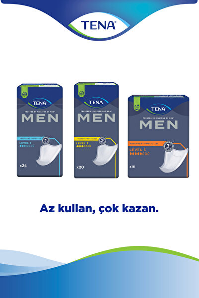 TENA Men Level-3, Erkek Mesane Pedi, 5 Damla, 16’lı Paket