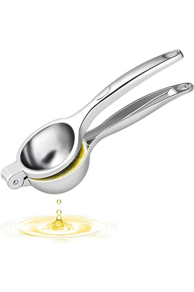 COOYA Lemon Squeezer Stainless Steel,Premium Manual Fruit Juicer with Heavy Duty Solid Metal Squeezer Bowl