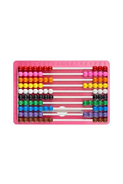Brons Pink Abacus Rail Axis Number Bead Educational Counting Tool for Kids
