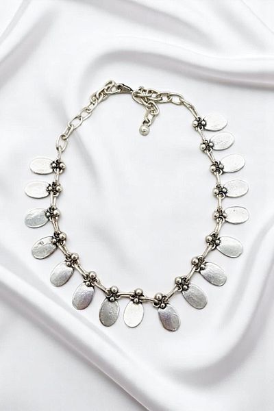 PETEK AKSESUAR Bohemian Ethnic Silver Plated Anklet Sequin