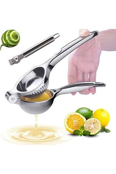 COOYA Lemon Squeezer, 2 Pack Includes Stainless Steel Planer Manual Lemon Squeezer for Vegetables Fruits
