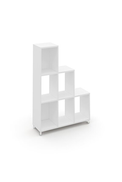 pilati Ladder Shape Decorative Shelf Holder for Living Room and Home, White