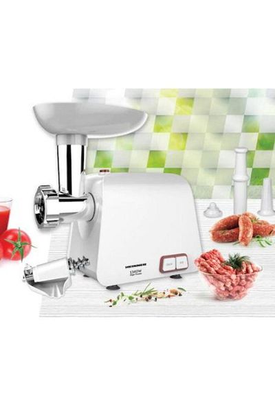 Heinner Masina de tocat carne Heinner MG-1340WH, 1340 W, 1.2 kg/min (Alb)