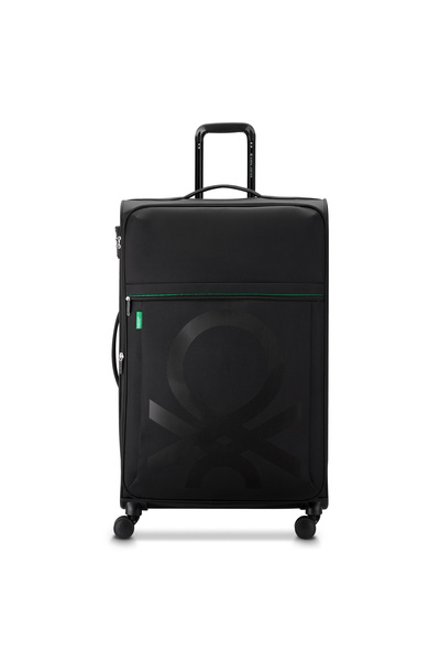 United Colors of Benetton Color Block Softside 81cm 4 Double Wheel Expandable...