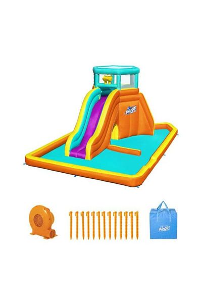 BESTWAY Inflatable Kids Jumping Game with Slide and Pool - 565 x 373 x 265 cm