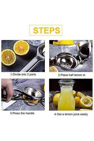 COOYA Lemon Squeezer, Stainless Steel with Premium Heavy Duty Solid Metal, Press Juicer and Lime Squeezer