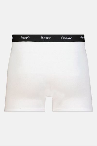 Algspar Men 3 Pcs Brand Logo Boxer Brief Set, Black/green