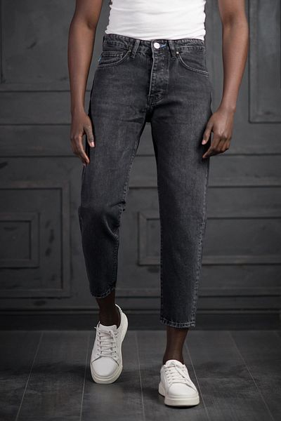 FBI Βαμβακερό Stone Wash Boyfriend (MOM JEAN) Τζιν