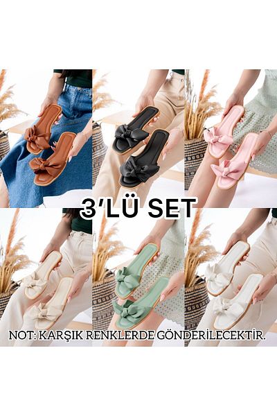 Slipcat 3-Piece Women's Non-Slip Street Beach Bathroom Summer Casual Slippers