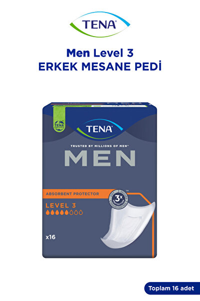 TENA Men Level-3, Erkek Mesane Pedi, 5 Damla, 16’lı Paket