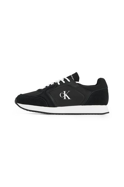 Calvin Klein Calvin Klein Men Black/Bright White Low Top Runner Sock Laceup Sneakers