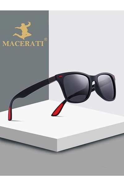 MACERATİ Huge Unisex Black Sunglasses
