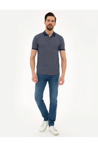 Pierre Cardin Μπλουζάκι Polo Neck Slim Fit Navy Blue