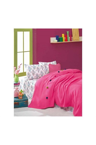 Brandi Fancy Cotton Double Pique Set Fuchsia