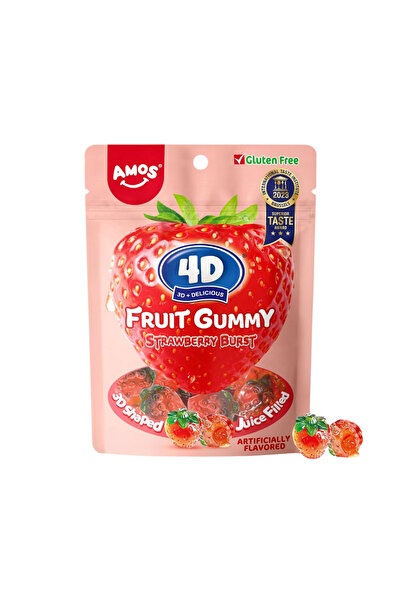 Amos 4D Fruit Gummy Strawberry Burst 54g