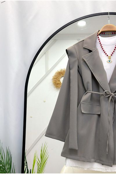 YEDİLALE Design Jacket with Shoulder Belt