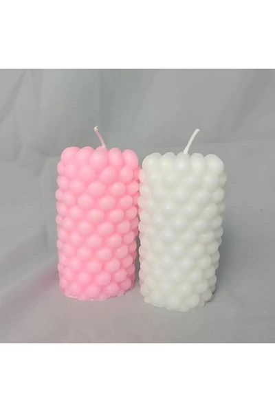 Generic شمعة أسطوانية عمودية معطرة حسب الطلب مع سطح منقوش لتزيين المنزل