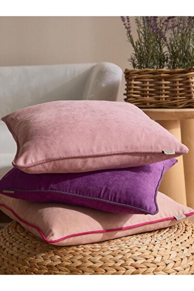 Vanilla Home Violet Kiss 3-Piece Throw Pillow Cover Set