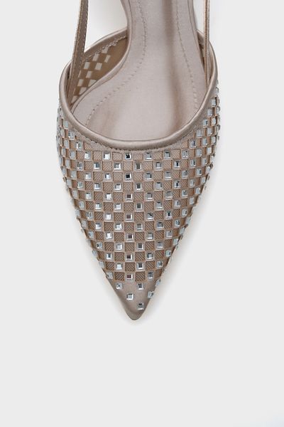 Capone Outfitters Satin Stone Damenschuhe mit mittlerem Absatz und spitzer Zehenpartie