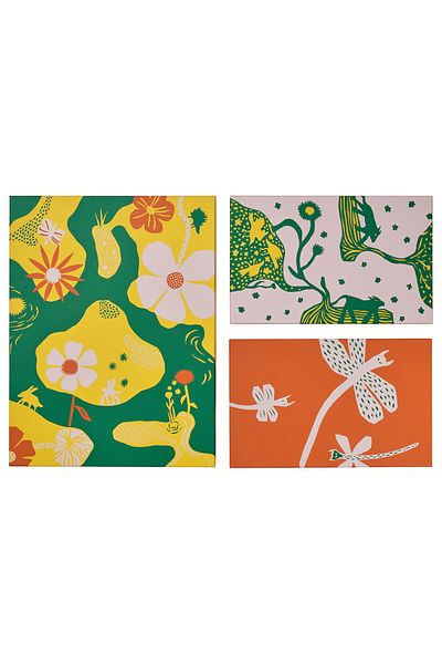 IKEA Coloradogran Picture Set Of 3 – Colorful Nature-inspired Wall Art, Lightweight, Eco-friendly Design